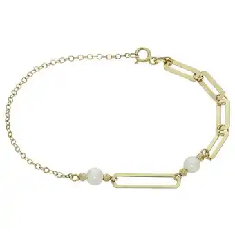 Kevin's Joyeros Pulsera en oro amarillo de 18 kilates, con perla sinteticas, 18.50 cm. de largo, 1.50 mm. de ancho oferta