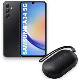 Linio Combo samsung galaxy a34 5g 128 gb + parlante realme black oferta