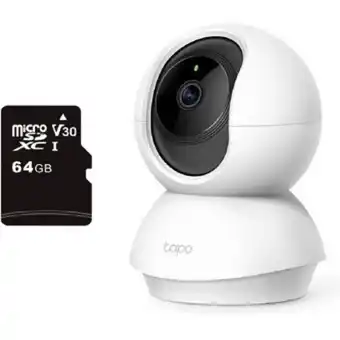 Linio Camara de seguridad tplink c200 wifi 360 con audio + micro sd 64gb oferta