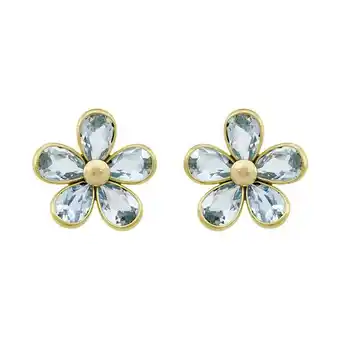 Kevin's Joyeros Topos en oro amarillo de 18 kilates, margarita, con topacios, 13 mm. de ancho oferta