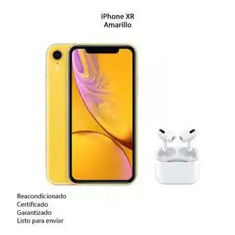 Olímpica Celular iphone xr de 64gb reacondicionado amarillo + airpods pro 2 genericos oferta