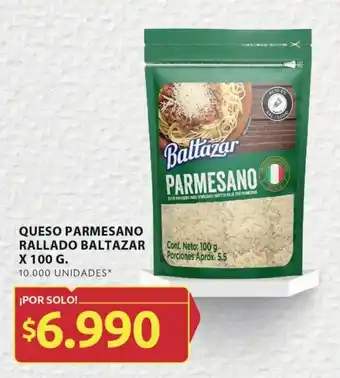 Ara QUESO PARMESANO RALLADO BALTAZAR X 100 G. oferta