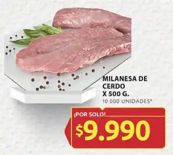 Ara MILANESA DE CERDO X 500 G. oferta