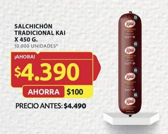 Ara SALCHICHÓN TRADICIONAL KAI X 450 G. oferta