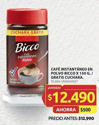 Ara CAFÉ INSTANTÁNEO EN POLVO BICCO X 150 G./ GRATIS CUCHARA oferta