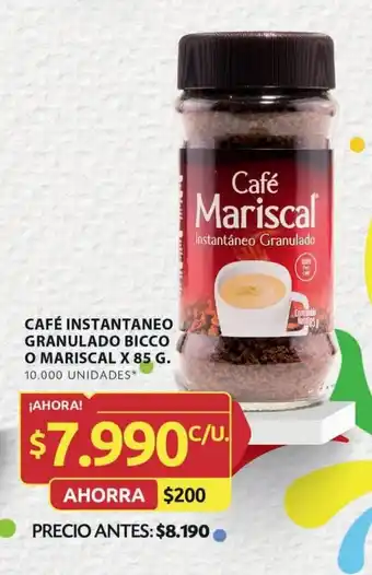 Ara CAFÉ INSTANTANEO GRANULADO BICCO O MARISCAL X 85 G. oferta