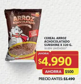 Ara CEREAL ARROZ ACHOCOLATADO SUNSHINE X 320 G. oferta
