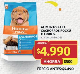 Ara ALIMENTO PARA CACHORROS ROCKU X 1.000 G. oferta