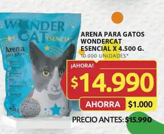 Ara ARENA PARA GATOS WONDERCAT ESENCIAL X 4.500 G. oferta