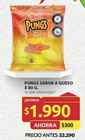 Ara PUNGS SABOR A QUESO X 80 G. oferta