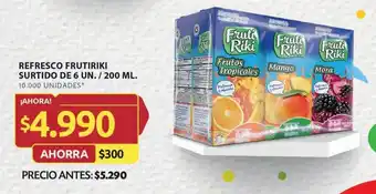 Ara REFRESCO FRUTIRIKI SURTIDO DE 6 UN. / 200 ML. oferta