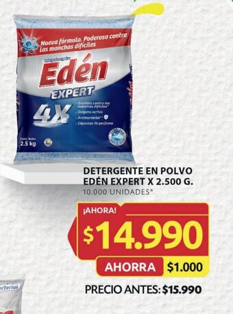 Ara DETERGENTE EN POLVO EDÉN EXPERT X 2.500 G. oferta
