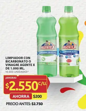 Ara LIMPIADOR CON BICARBONATO O VINAGRE AGENTE X DE 1.000 ML. oferta