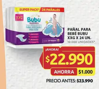 Ara PAÑAL PARA BEBÉ BUBU XXG X 24 UN. oferta
