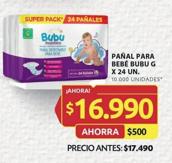Ara PAÑAL PARA BEBÉ BUBU G X 24 UN. oferta