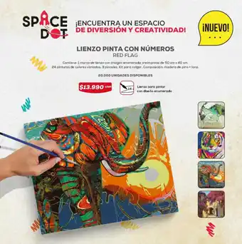 LIENZO PINTA CON NÚMEROS RED FLAG