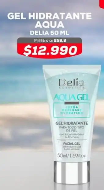 Tiendas D1 GEL HIDRATANTE AQUA DELIA 50 ML oferta