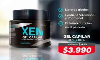 Tiendas D1 GEL CAPILAR XEN • 240 ML oferta