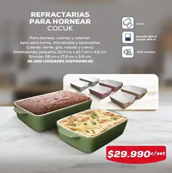 Tiendas D1 SET REFRACTARIAS PARA HORNEAR COCUK oferta