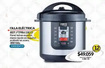 Hogar y Moda fami tecno OLLA ELÉCTRICA REF:FTPR618CO • 12 cuotas oferta