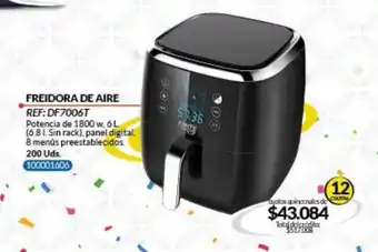 Hogar y Moda fami tecno FREIDORA DE AIRE REF: DF7006T • 12 cuotas oferta