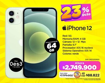 Alkomprar iPhone 12 64GB oferta