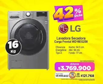 Alkomprar LG Lavadora Secadora Carga Frontal WD16EG2S6 16kg oferta
