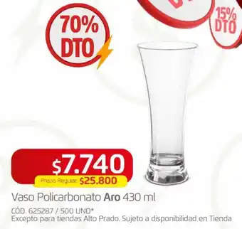 Makro Vaso Policarbonato Aro 430 ml oferta