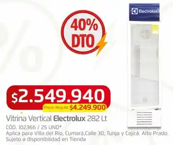 Makro Vitrina Vertical Electrolux 282 Lt oferta