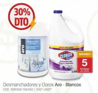 Makro Desmanchadores y Clorox Aro - Blancox oferta
