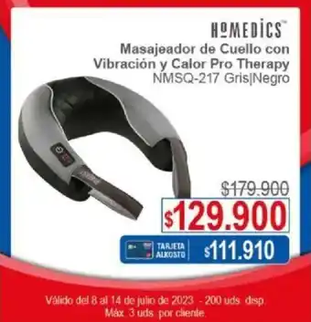 Ktronix HOMEDICS™ Masajeador de Cuello con Vibración y Calor Pro Therapy NMSQ-217 Gris | Negro oferta
