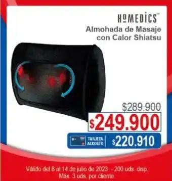HOMEDICS™ Almohada de Masaje con Calor Shiatsu
