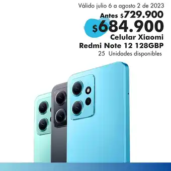 Mercaldas Celular Xiaomi Redmi Note 12 128GB oferta