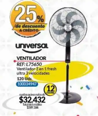 mabe VENTILADOR REF: L75650 • 12 cuotas