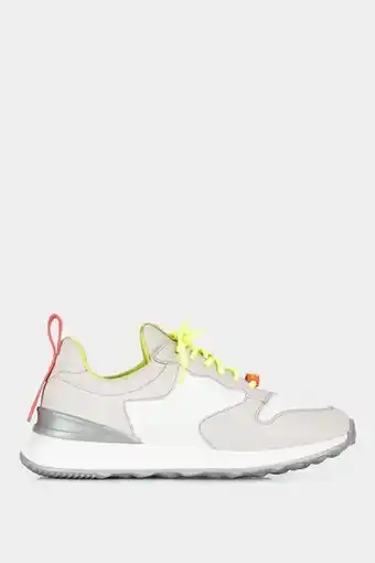 Vélez Tenis urban mercurio de cuero y lona para mujer acentos de color oferta