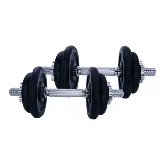 Kit mancuernas set pesas discos barras k6 15kg 33lb portátil