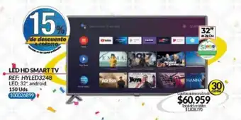 LED HD SMART TV REF: HYLED3248 • 30 cuotas