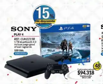 SONY PLAY 4 REF: CUH2215B • 48 cuotas