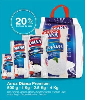 Makro Arroz Diana Premium 500 g - 1 Kg - 2.5 Kg - 4 Kg oferta