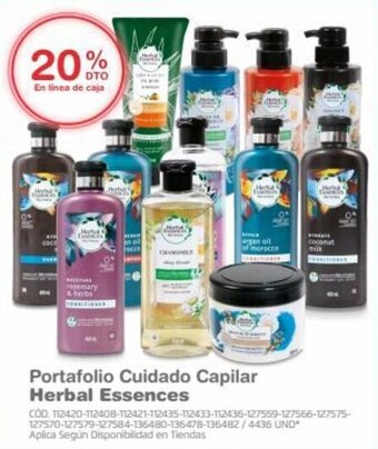 Makro Portafolio Cuidado Capilar Herbal Essences oferta