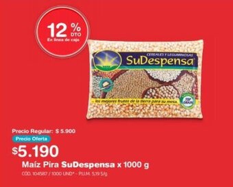 Makro Maíz Pira SuDespensa x 1000 g oferta