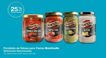 Makro Portafolio de Salsas para Pastas Monticello Referencias Seleccionadas oferta