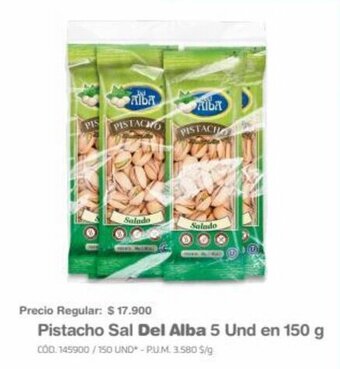Makro Pistacho Sal Del Alba 5 Und en 150 g oferta