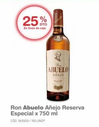 Makro Ron Abuelo Añejo Reserva Especial x 750 ml oferta