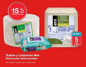 Makro Toallas y Limpiones Aro Referencias Seleccionadas oferta