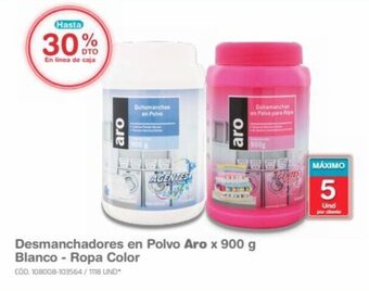 Makro Desmanchadores en Polvo Aro x 900 g Blanco - Ropa Color oferta