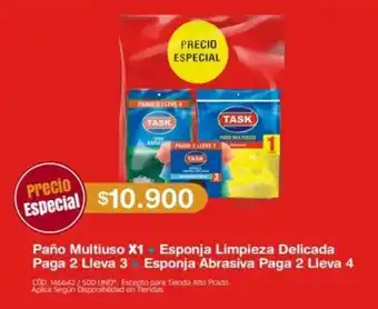 Makro Paño Multiuso X1 + Esponja Limpieza Delicada Paga 2 Lleva 3+ Esponja Abrasiva Paga 2 Lleva 4 oferta