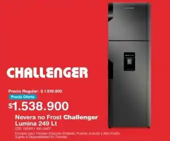 Makro Nevera no Frost Challenger Lumina 249 Lt oferta