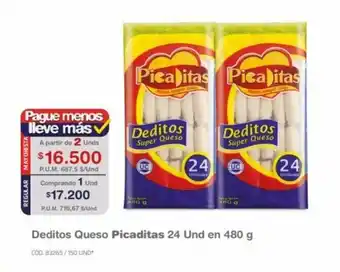 Makro Deditos Queso Picaditas 24 Und en 480 g oferta