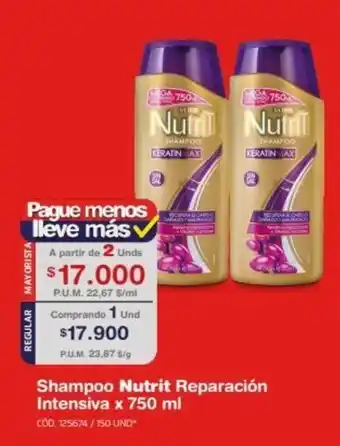 Makro Shampoo Nutrit Reparación Intensiva x 750 ml oferta